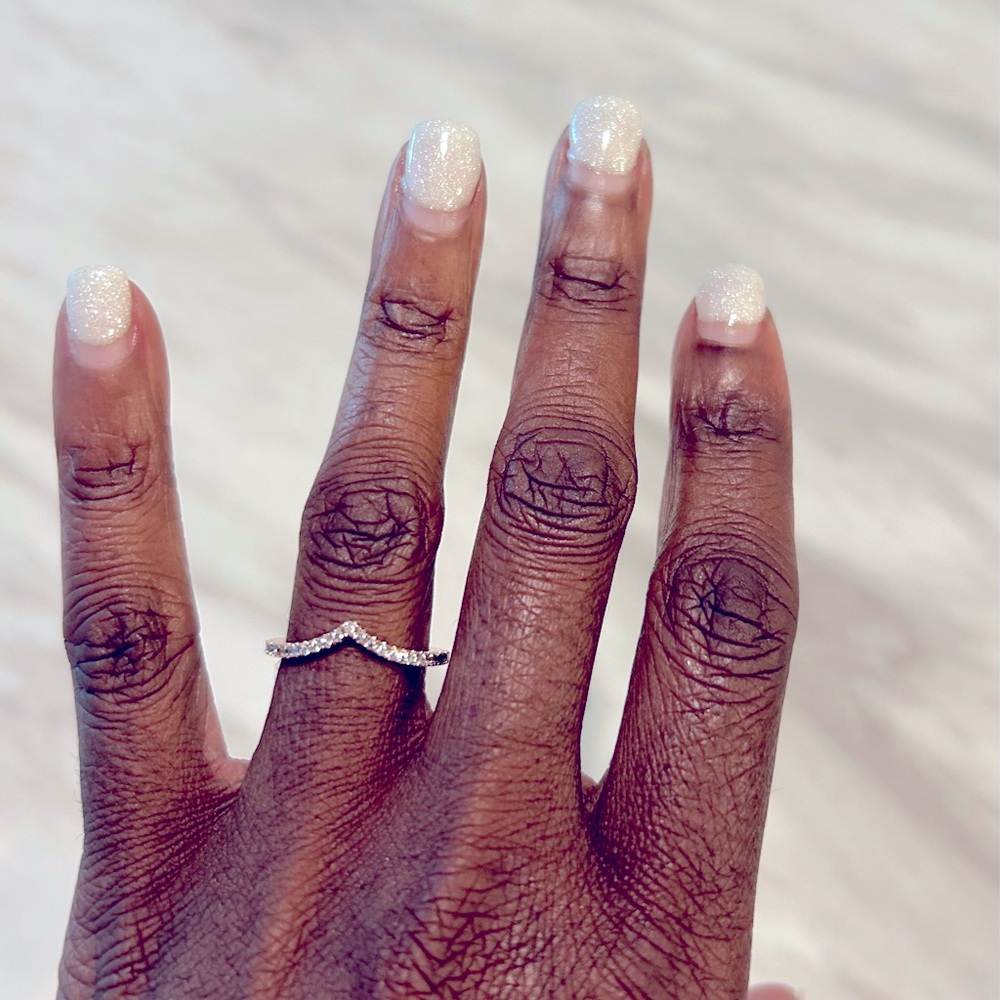 Pandora Sparkling Wishbone Ring